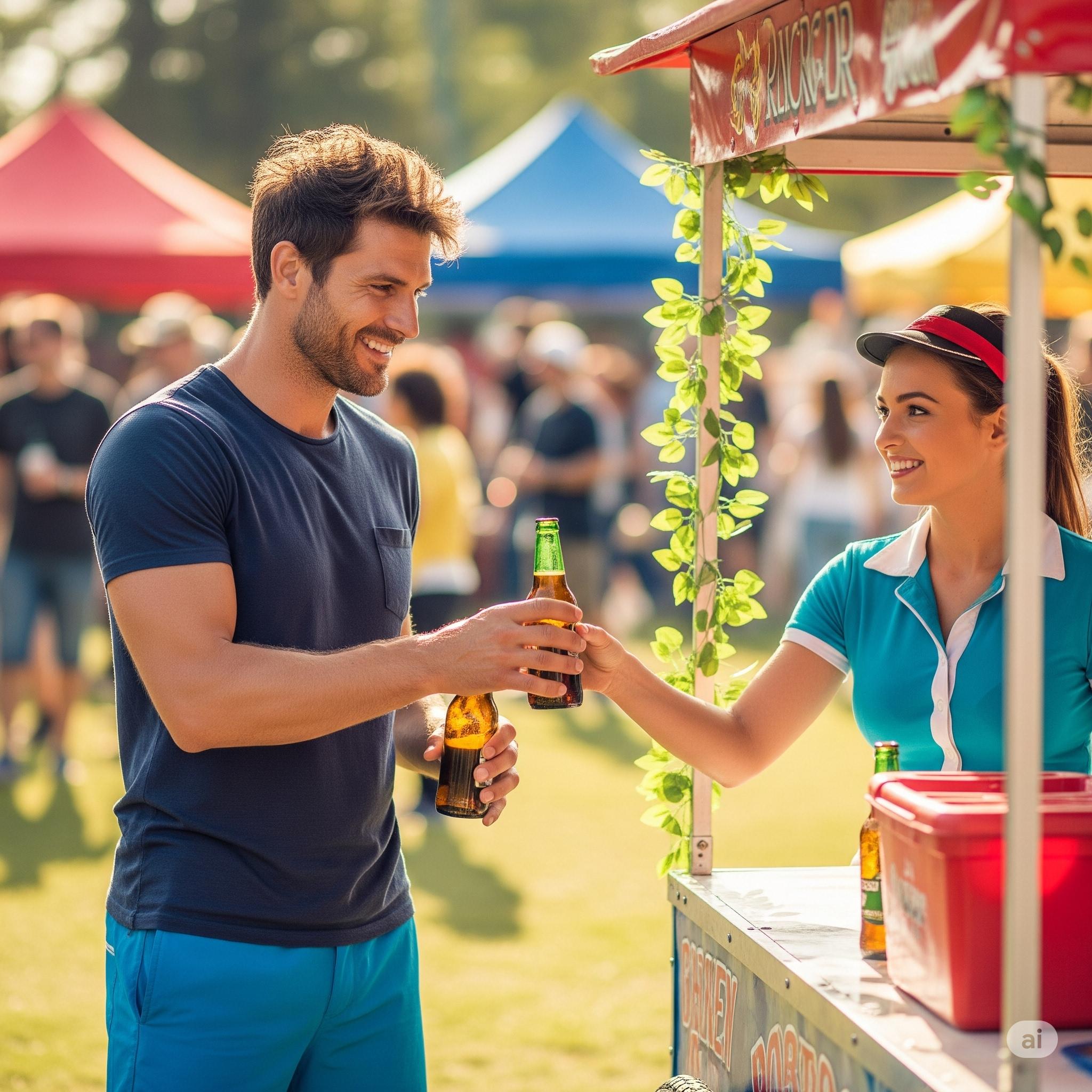 American man at community festival